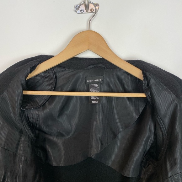 Lord & Taylor‎ Black Wool Blend Contrast Black Blazer Size 8 (runs small) - Picture 12 of 14